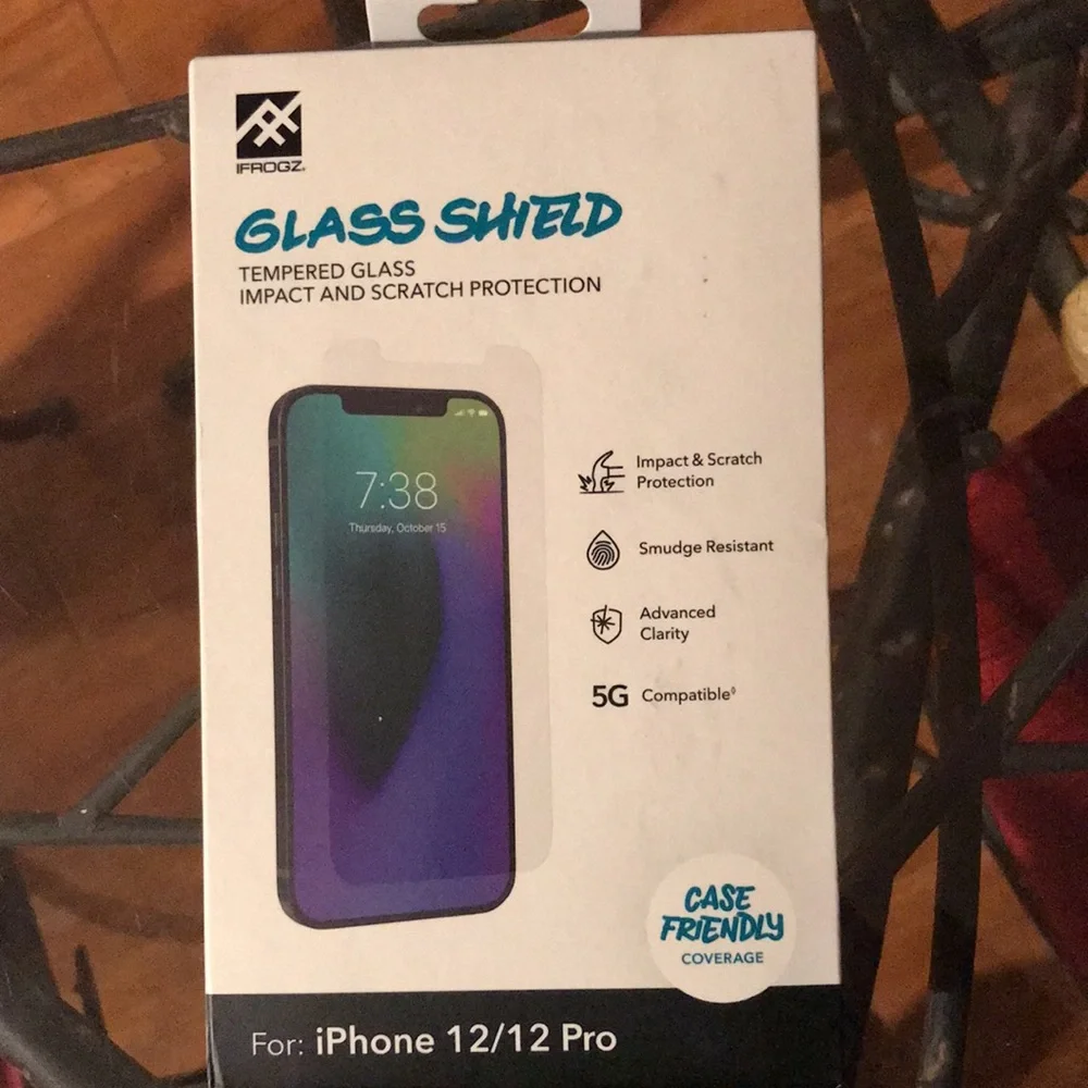 Glass Shield for iPhone 12/12 Pro/12ProTempered Glass Screen Protector - NWT